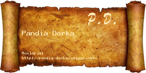 Pandia Dorka névjegykártya